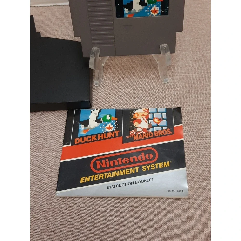 Super Mario Bros. Duck Hunt With Manual (Nintendo NES, 1988) Authentic/ Sleeve